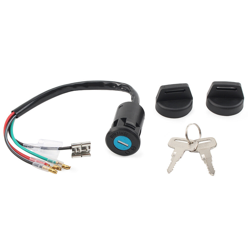 4 Wires For 50-250cc for Mini Quad ATV Dirt Bike 1x Ignition Lock + 2 Keys Switch