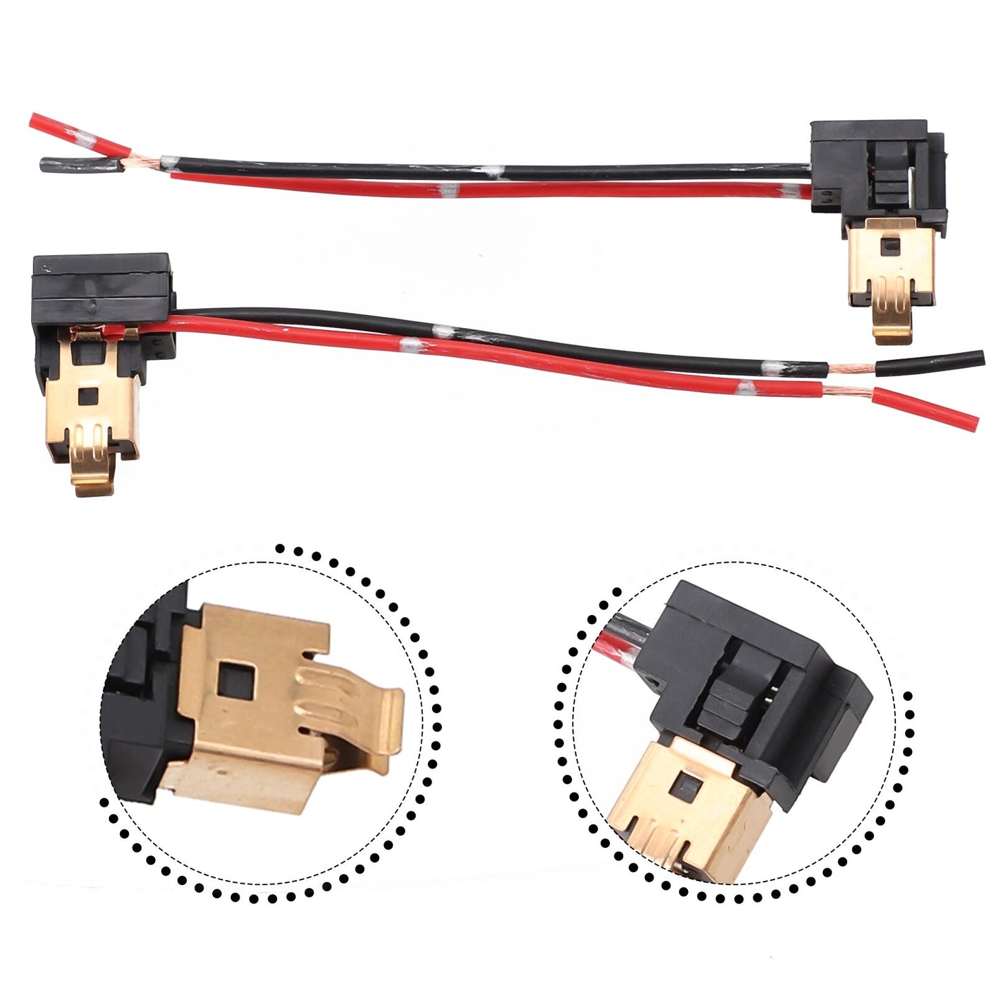 new 2 x H1 H3 socket extended wiring harness connector LED headlight adapter
