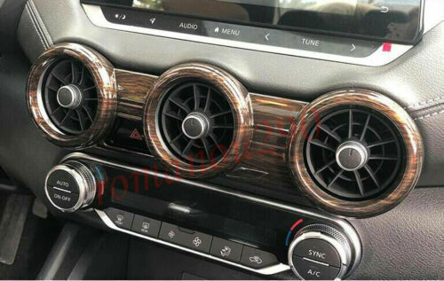 5Pcs for Nissan Sentra 2020-2022 Wood Grain Dashboard AC Air Outlet Cover Trim