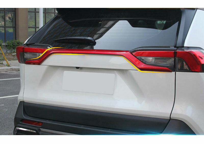 for Toyota RAV4 2019-2022 Gloss Red Rear Door Trunk Lid Tailgate Strip Trim 1pc