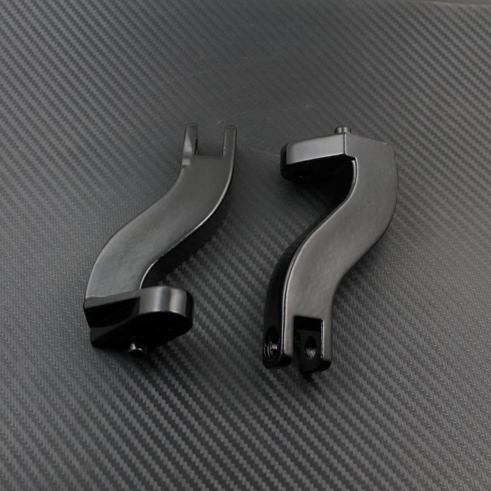 Black Passenger Rear Foot Peg Mount Kits Fit for Harley Touring CVO 1993-2023