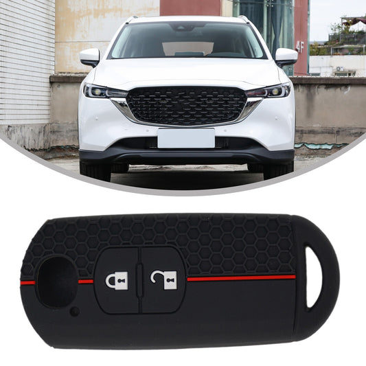 Waterproof silicone key pouch for Mazda keys, car key ring, key protection.
