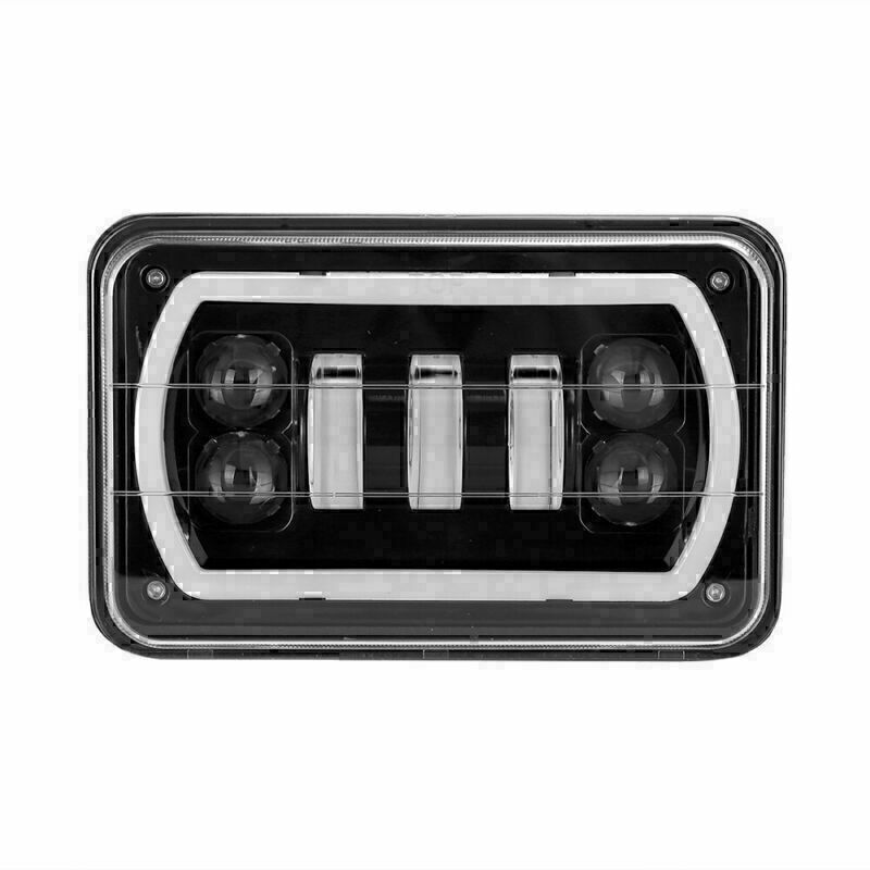 4 X 6 LED Light Bulbs DRL Crystal Clear Beam Headlamp Headlight