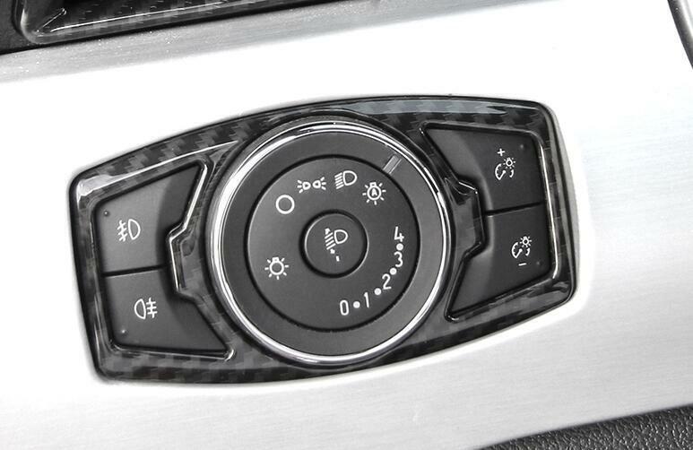for Ford for Mustang 2015-2022 Carbon Fiber Function Control Button Frame Trim 1PCS