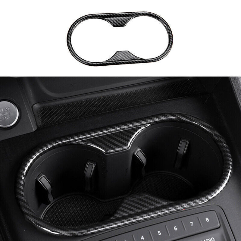 for Audi A4 A5 2017-2024 ABS Carbon Fiber Console Water Cup Frame Cover Trim 1P