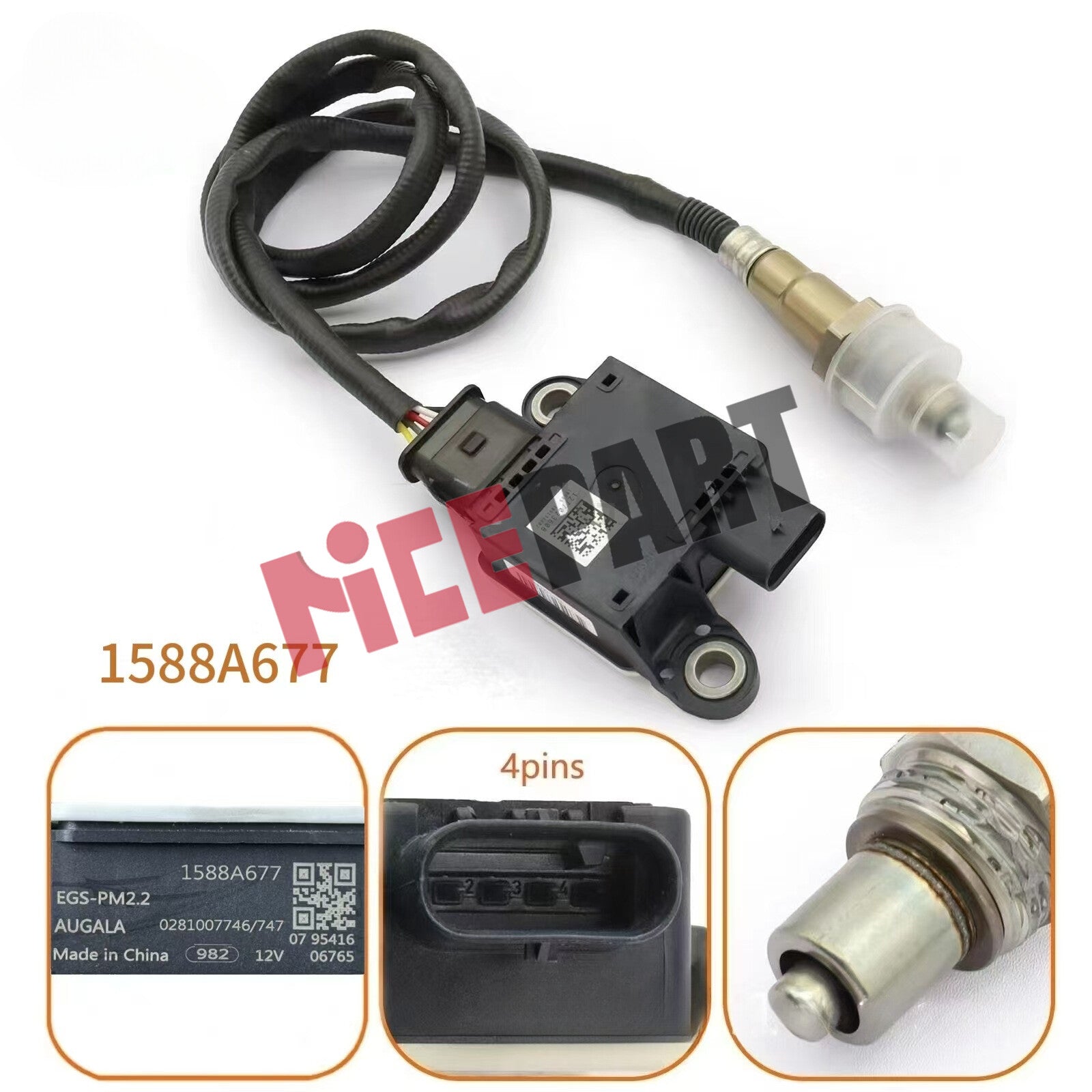 Soot Particulate Matter Sensor 1588A677 Compatible for Mitsubishi L200 KJ0