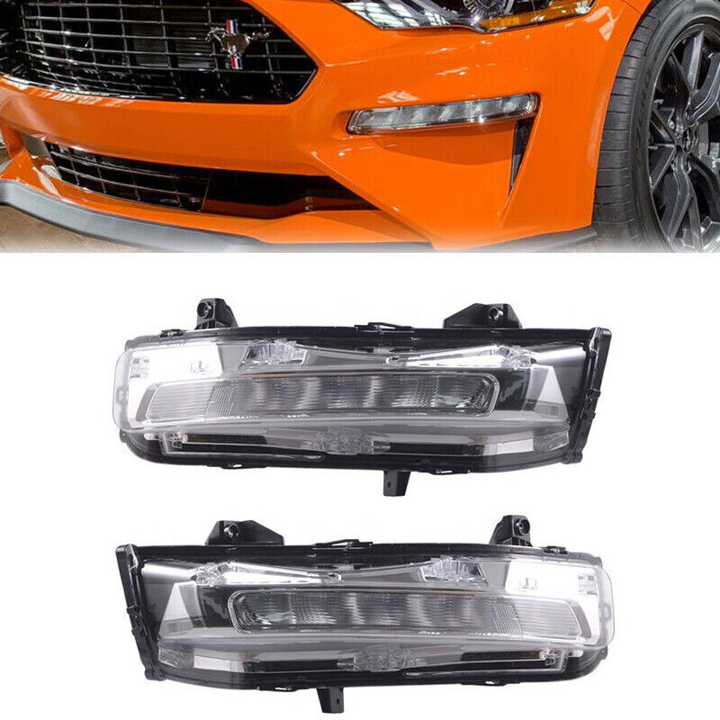 Pair for Ford for Mustang 2018 2019-2022 Front LED Fog Light Driving Lights