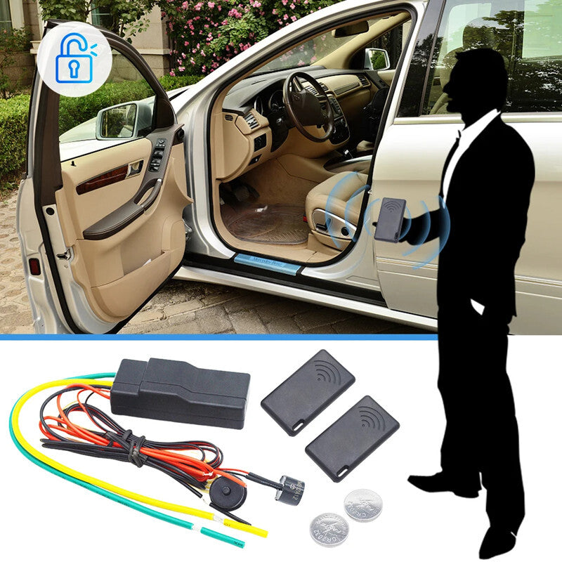 12V Car Intelligent Secret Lock 2-8 Meter Sensor 2.4GHz RFID Anti-theft Device