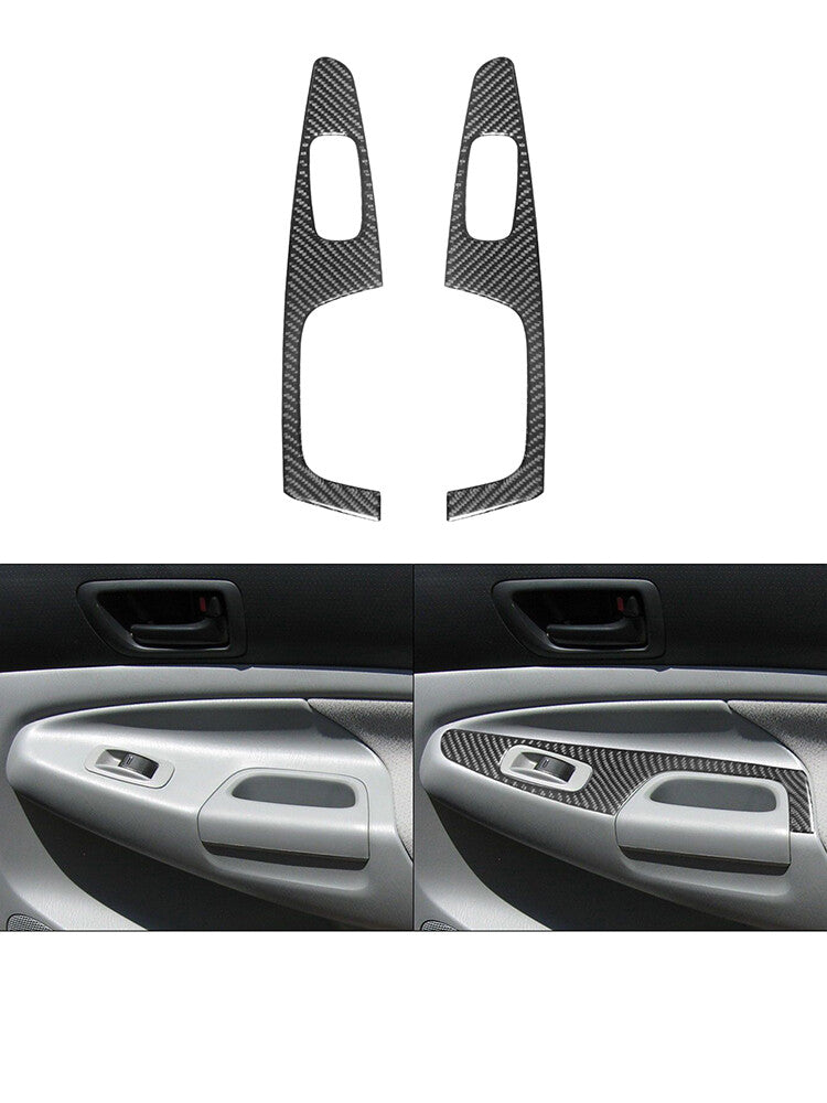 Rear Window Switch Buttons Trim Cover Carbon Fiber for Toyota Tacoma 2012-2015