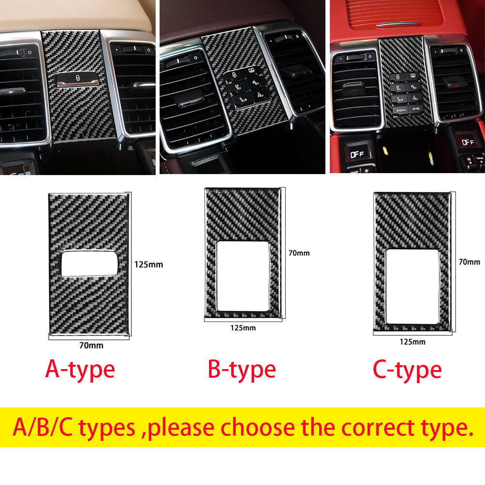 Kit for Porsche for Panamera 2010-2016 Carbon Fiber Rear for Seat Adjustment Switch Trim