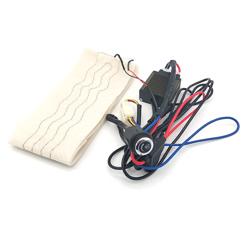 Car DC12V Heated Steering Wheel Cover Heater Pad Winter Switch Hand Warmer Kit