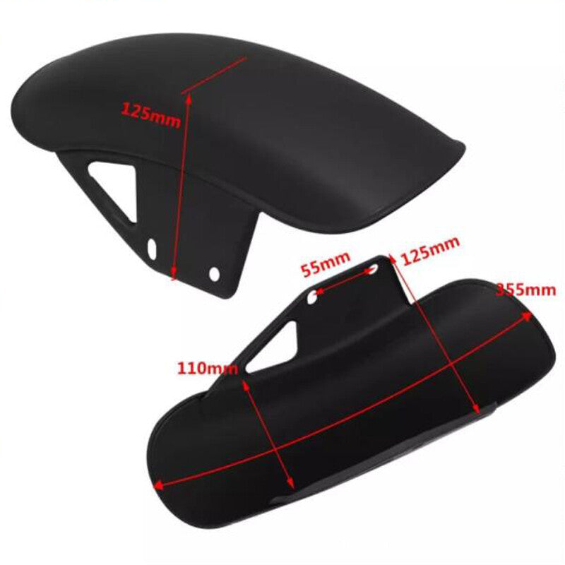 1-piece motorcycle front fender, mudguard, wheel cover, aerodynamic splash protection kit