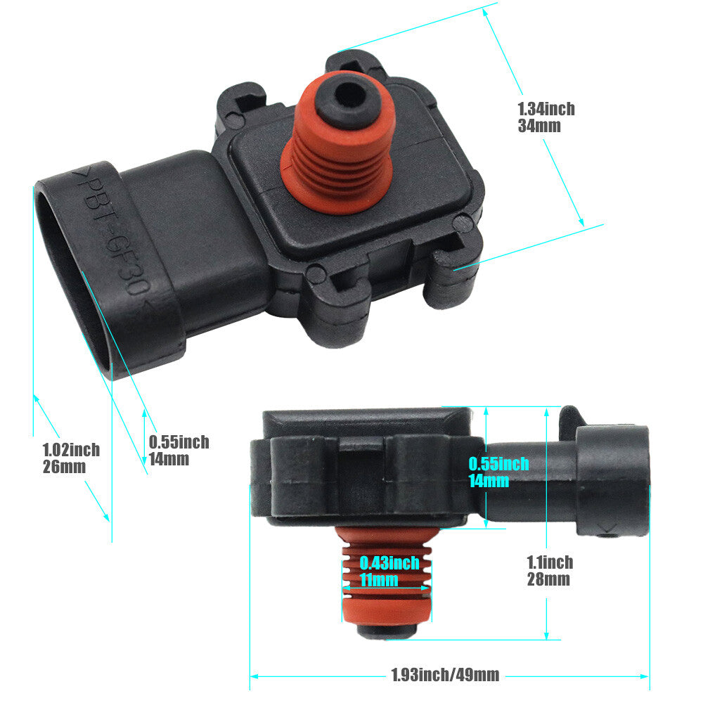 1 unit for Chevrolet for Buick for Cadillac for GMC 9359409 map manifold absolute pressure sensor
