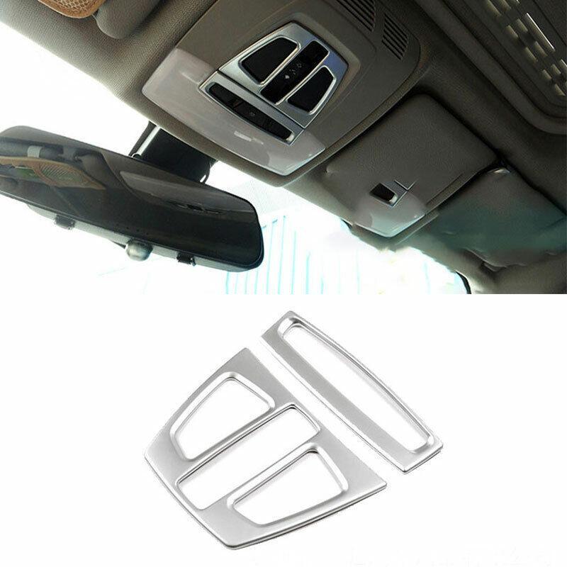 Front Reading Light Lamp Frame Trim For 2013-2019 for BMW 3 4 Series GT ABS Silver
