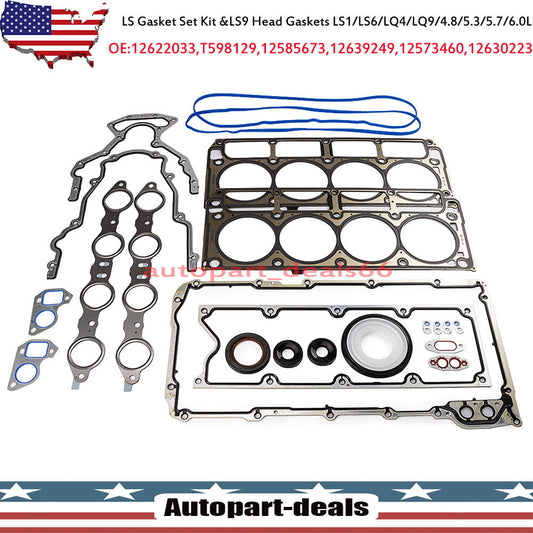 The new LS gasket kit and LS9 head gaskets are suitable for LS1/LS6/LQ4/LQ9/4.8/5.3/5.7/6.0L