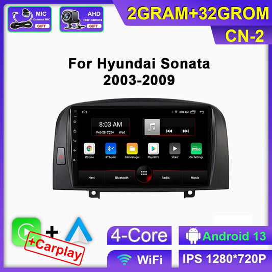 for Hyundai SONATA NF 2004-2008 Car Stereo Radio CarPlay GPS Video Player Screen