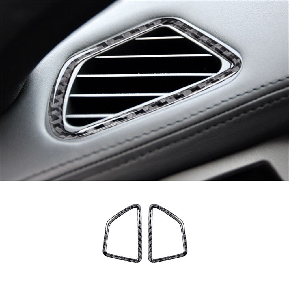 Red carbon fiber defogger ventilation frame cover for BMW X5 E70 X6 E71 2008-13