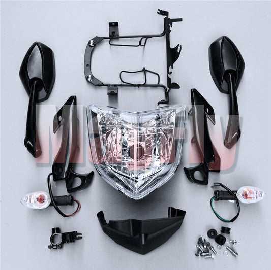 Turn Light Mirror Brakcet Headlight Assembly Set Fit for Yamaha FZ1N 2006-2015