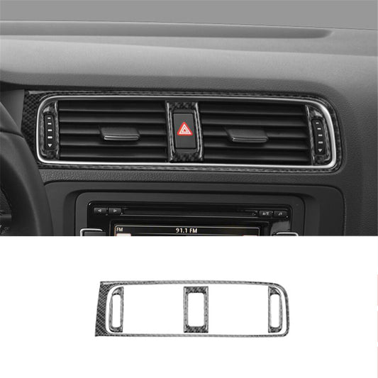 Carbon fiber central air outlet trim for Volkswagen for Jetta sedan 2011-14