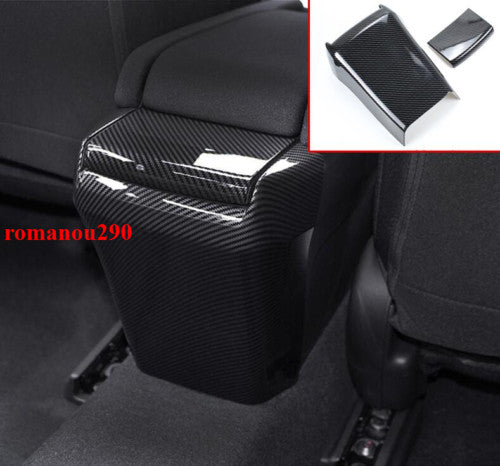 for Honda for Civic 2016-2021 Carbon Fiber Armrest Box Rear Anti-dirty Panel Cover2