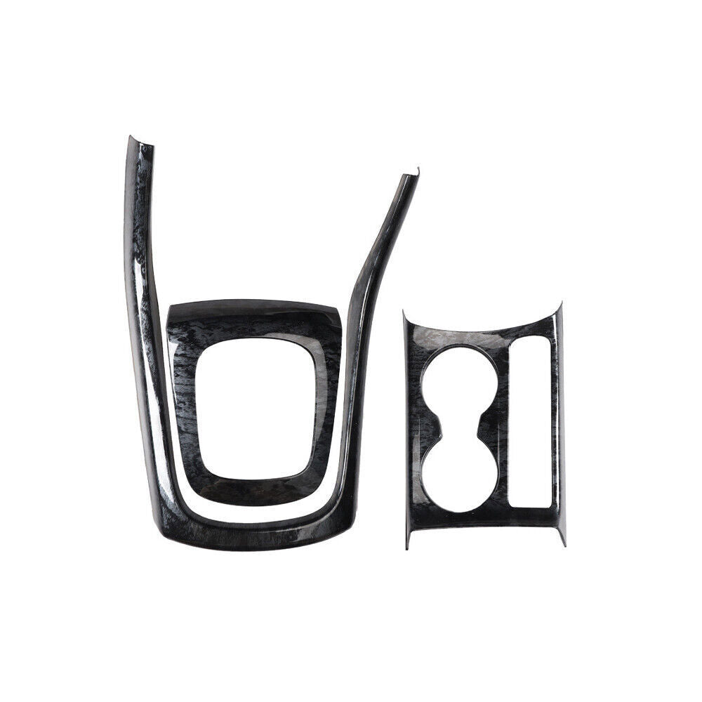Fit for Audi Q3 15-18 Black Wood Grain Console Gear Shift Water Cup Cover Trims