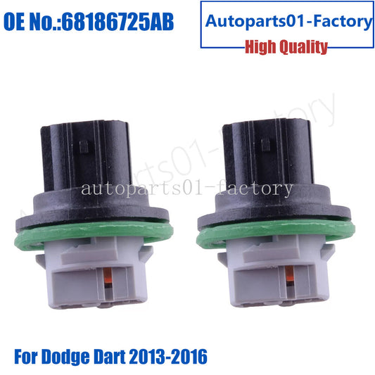 2PCS Front Turn Signal Light Connector Plug Bulb Socket for Dodge Dart 2013-2016