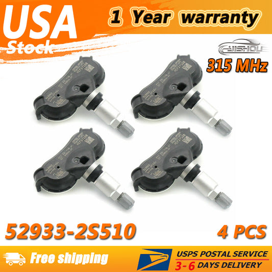 4PC NEW 52933-2S510 TIRE PRESSURE TPMS SENSOR for Hyundai for Kia Sportage for Tucson