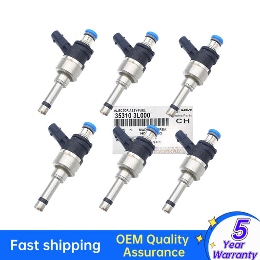 6-pack 35310-3L000 fuel injectors for Hyundai for Genesis G80 G90 and for Kia K900 Stinger
