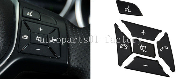 Pair Steering Wheel Control Menu Switch Button Cover For 12-17 for Benz E350 W212