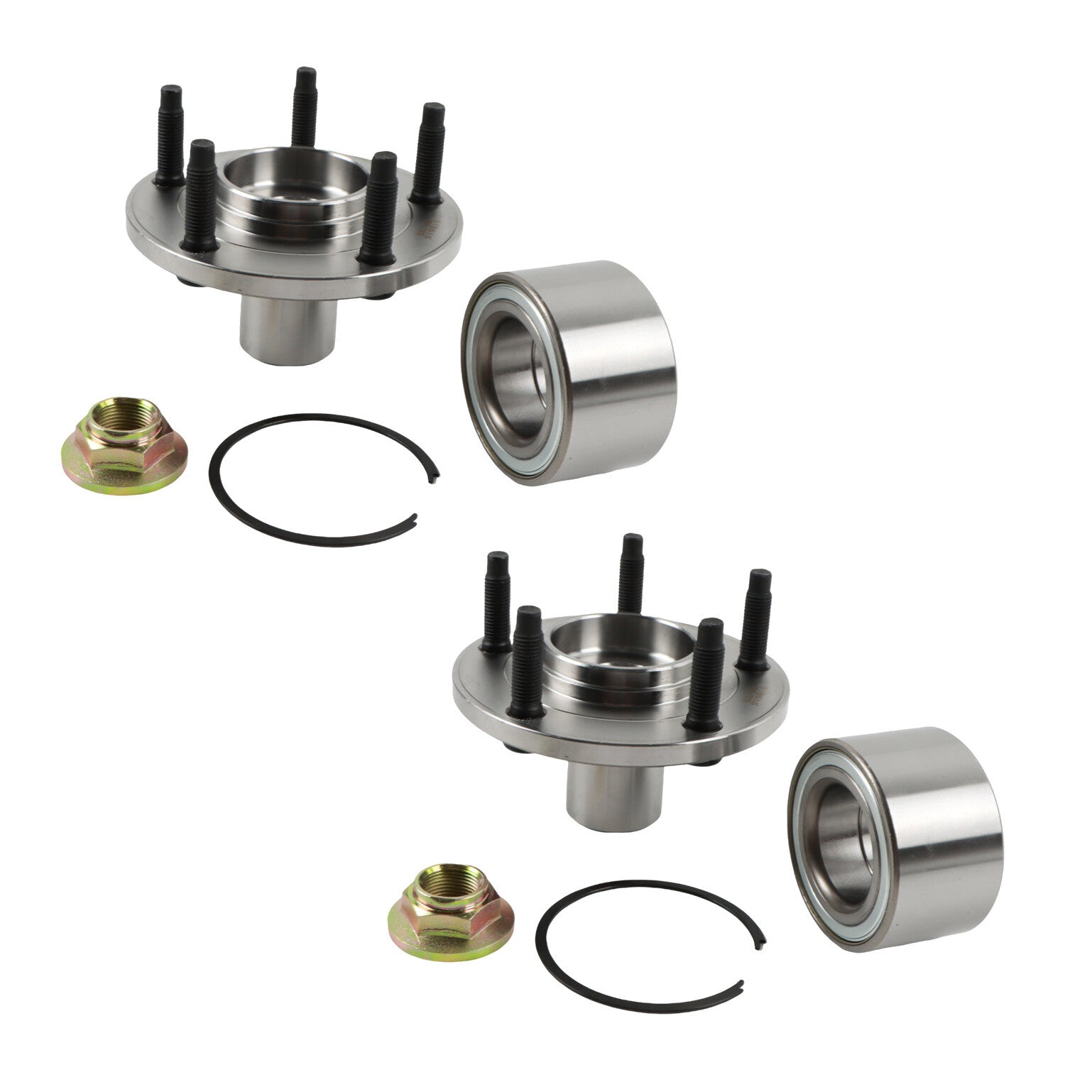 2Pcs Wheel Bearing and Hub Assembly For 01-11 for Ford Escape for Mazda Tribute 518515