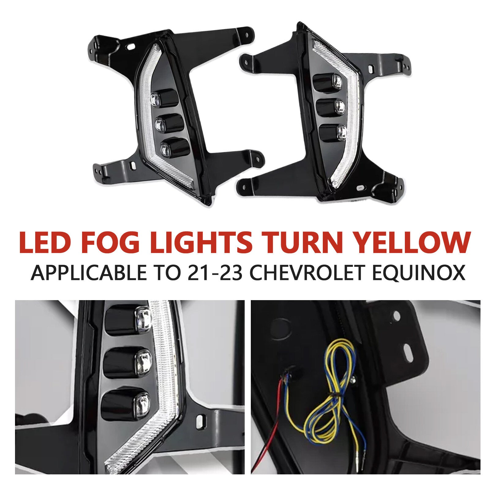 LED Daytime Running Light Fog Lamp Turn Signal for Chevrolet Equinox 2021-2023mf