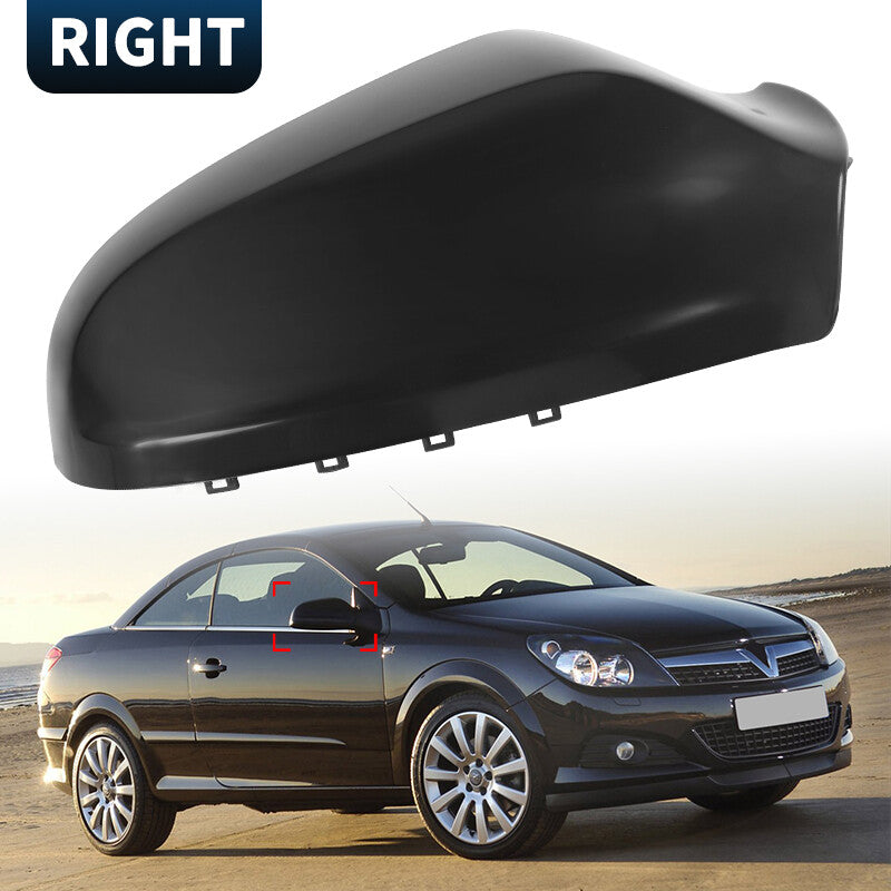 Door Wing Mirror Cover Cap Black Right Side for Opel for Vauxhall Astra H 2004-2009
