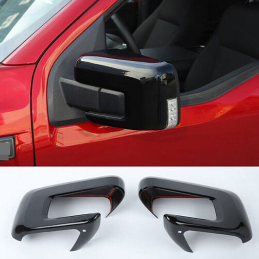for Ford F150 F-150 2021-2023 Gloss Black Side Door Rearview Mirror Cover Caps