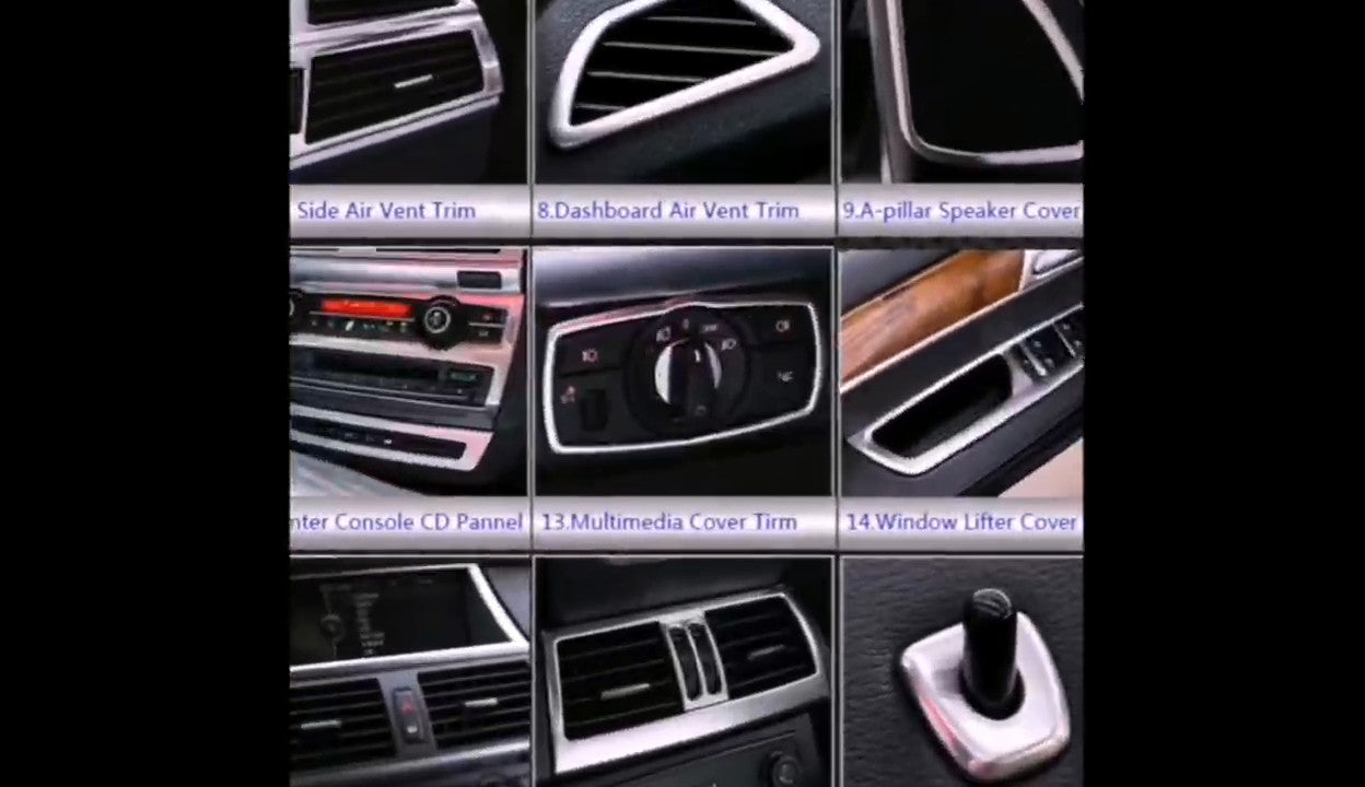 6Pcs Stainless for BMW X5 X6 E70 E71 E72 Car Inner Door Speaker Rings Cover Trim