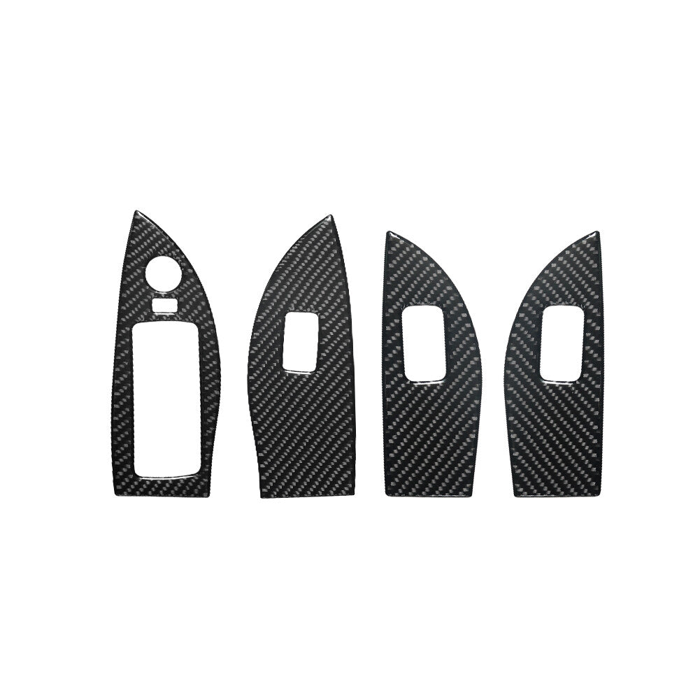 4Pcs Window Lift Panel Trim Interior Carbon Fiber for Chevy Impala 2014-2020