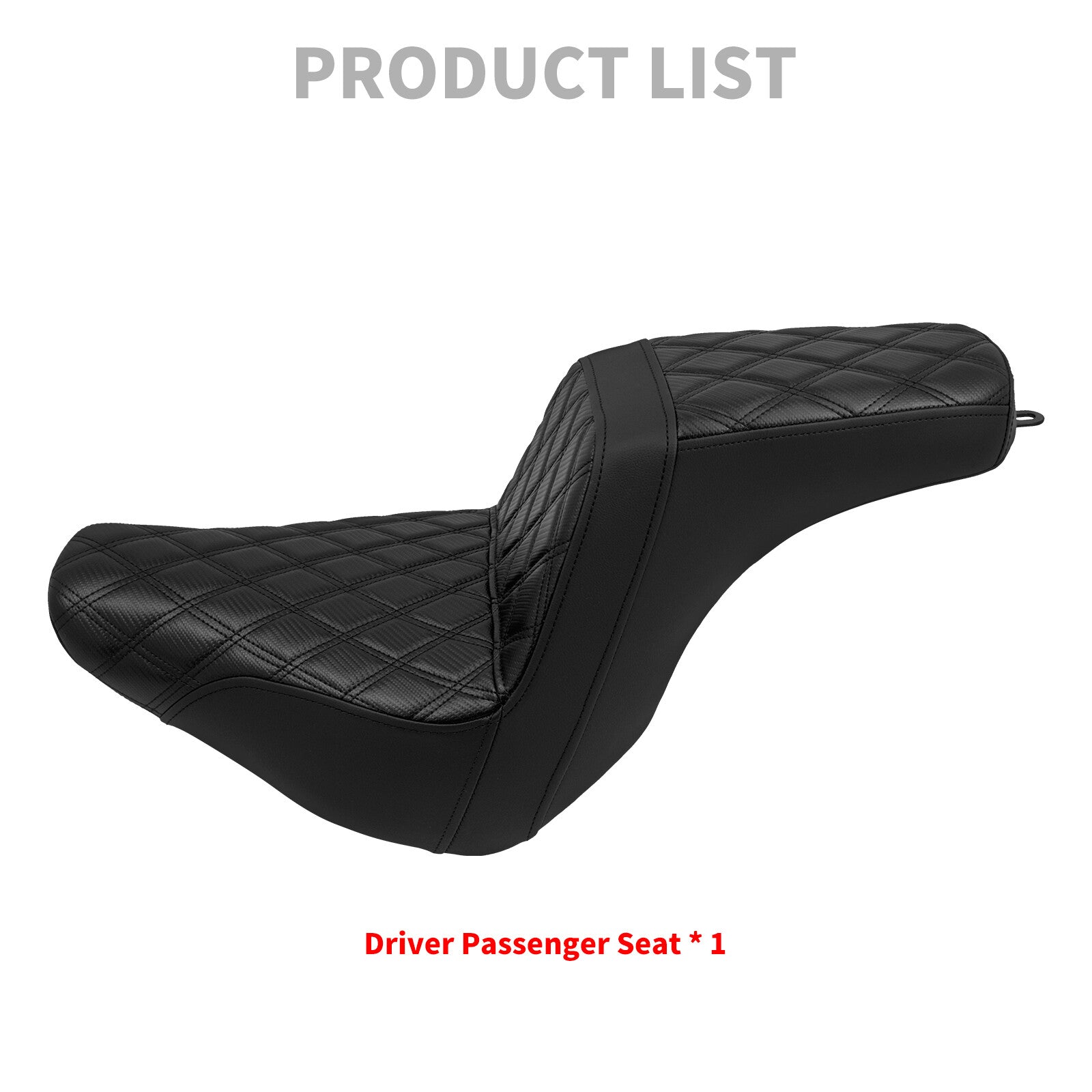 Black 2-Up Driver Passenger Gel for Seat for Harley Low Rider FXLRS FXLRST 2018-2024