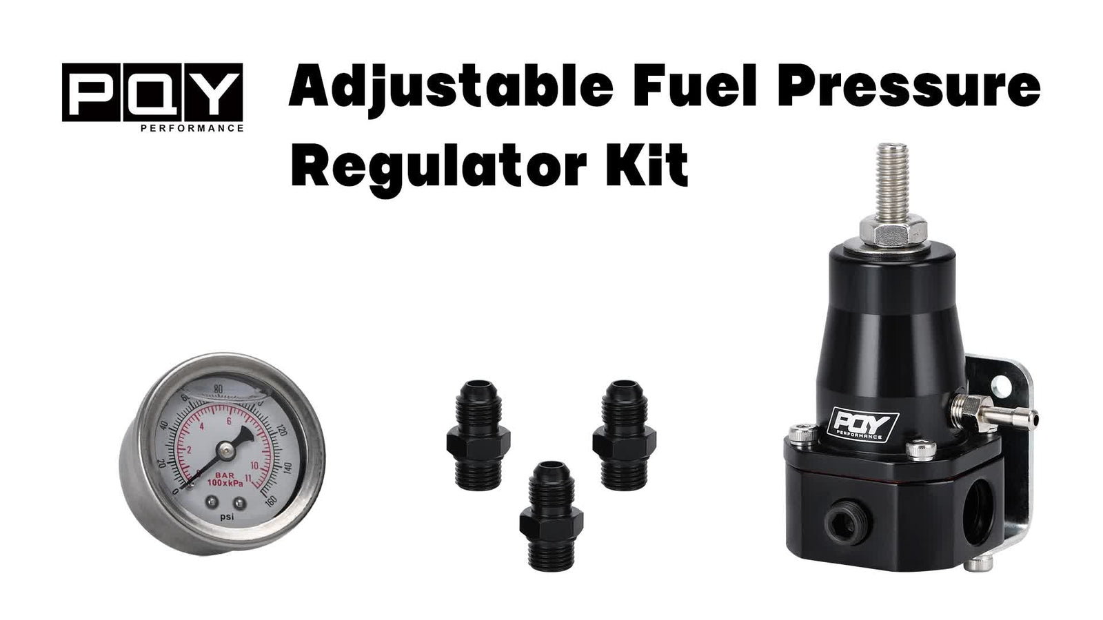 Adjust 2-Port AN6 Return Style Regulator EFI Pressure w/ Gauge AN6 E85 Diesel