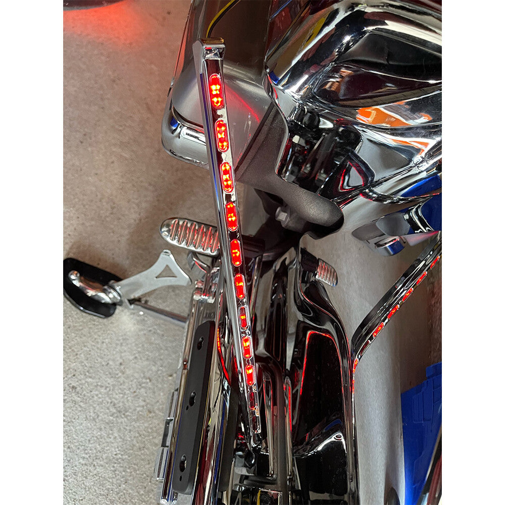 Chrome LED Running Fairing Lights Fit for Honda Goldwing 1800 GL1800 2001-2010