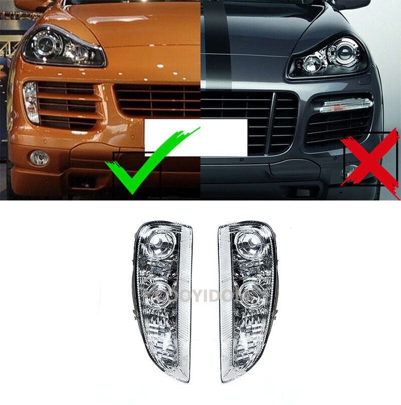 1 Pair new DRL Front Bumper Driving Light for Porsche for Cayenne 2007-2010