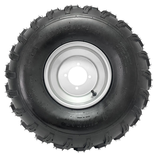 19x7-8 tires, 4-wheel bolts, Knobby tires suitable for 4-wheel off-road vehicles, go-karts, and all-terrain vehicles.