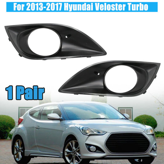 Pair Front Fog Light Lamp Cover Bezel For 2013 2014-2017 for Hyundai for Veloster Turbo