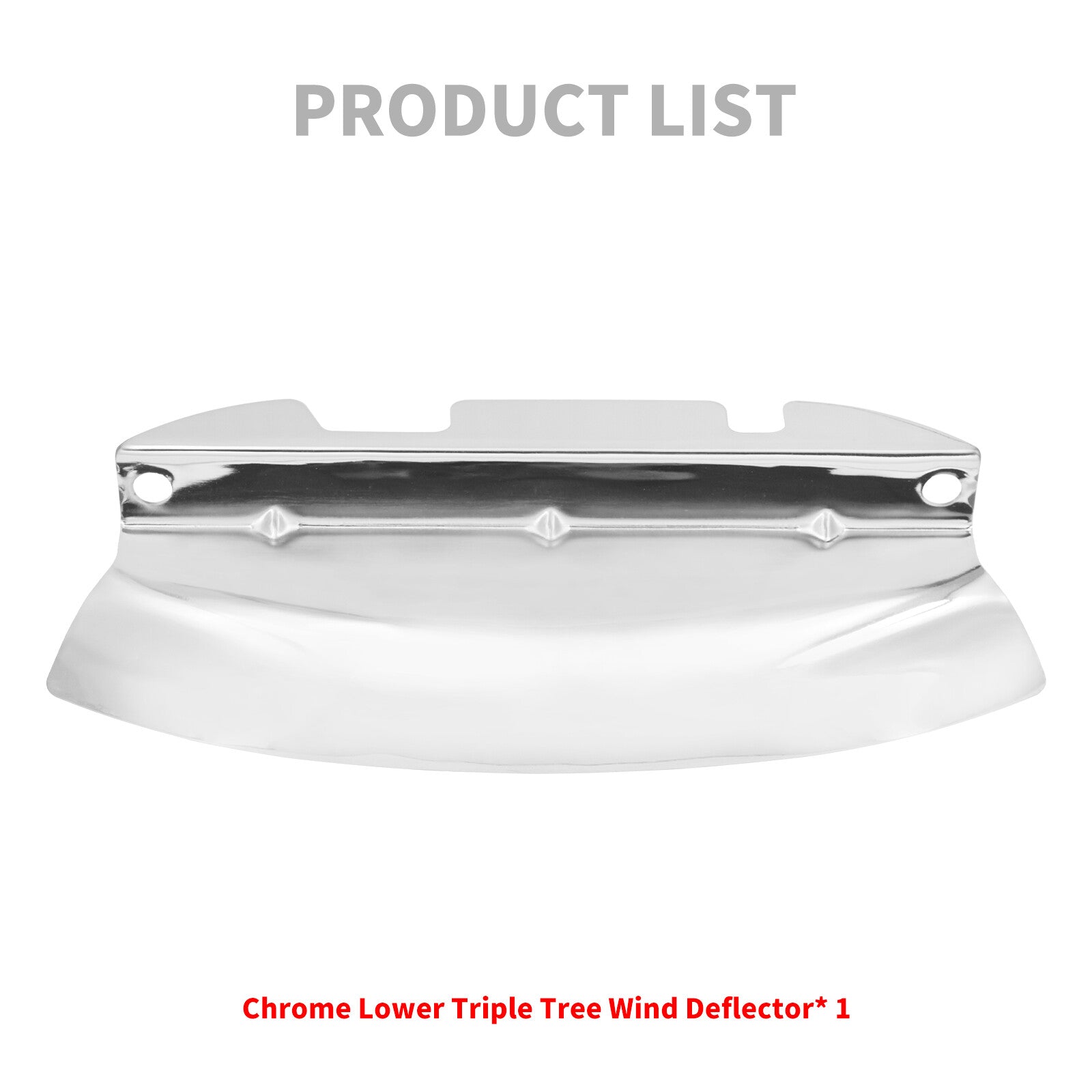 Chrome Lower Triple Tree Wind Deflector for Harley Electra Road Glide 2014-2023