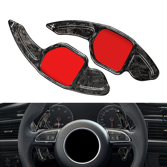 Carbon Fiber Steering Wheel Shift Paddle Shifter Extension for Audi S6 S7 S8 TTS