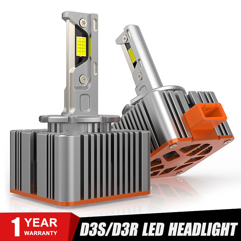 D3S D3R LED Headlight Bulbs 200W 6000K Super White HID Xenon Conversion Kit NEW
