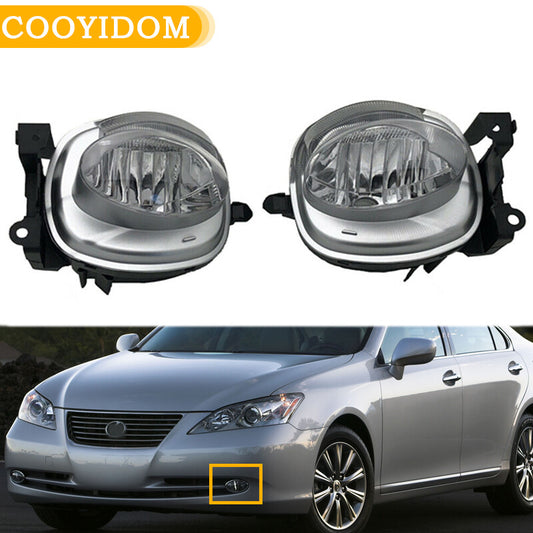 Pair Front Bumper Fog Light Lamp ABS Plastic for Lexus ES350 2007-2009
