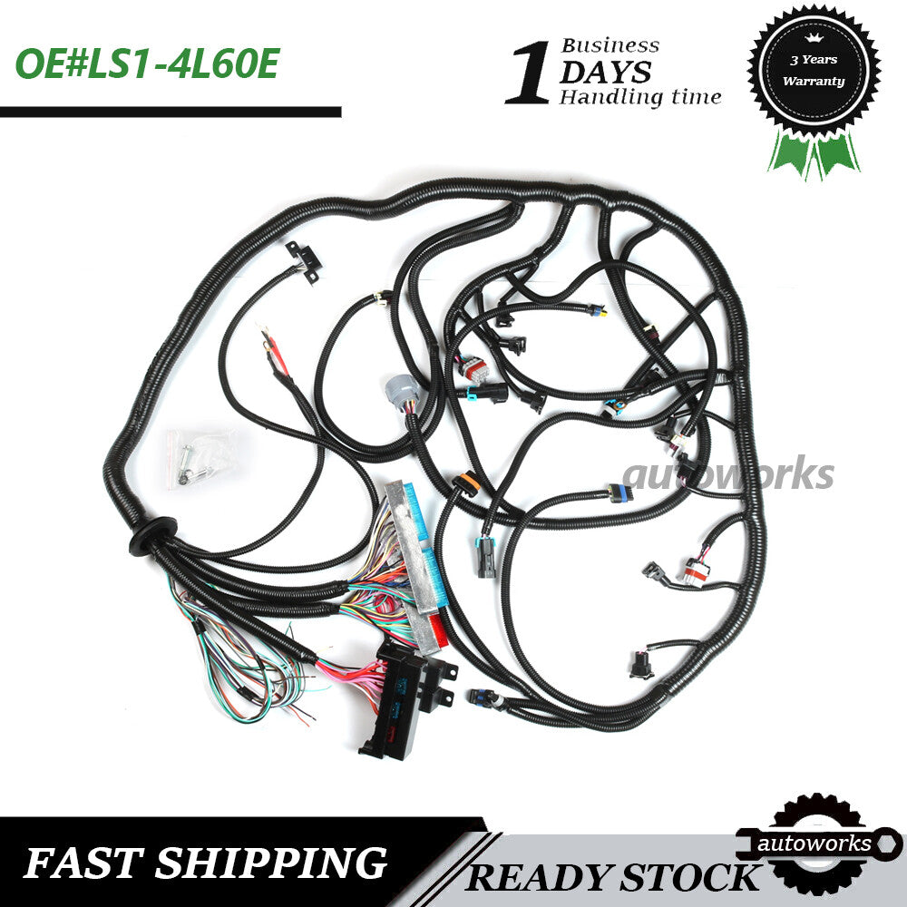 For LS SWAPS DBC 4.8 5.3 6.0 1999-2006 LS1-4L60E Wiring Harness Stand Alone NEW