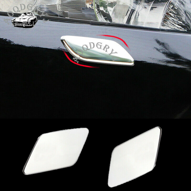 2Pcs ABS Chrome Front Headlight Washer Cover Trim for Honda Accord 4DR 2011-2012