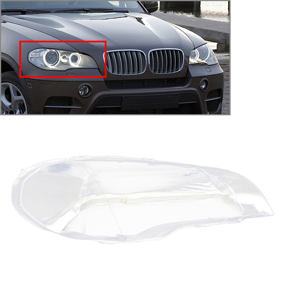 Front Headlight Lamp Lens Cover Lampshade for BMW X5 E70 2007-2013 Clear Right