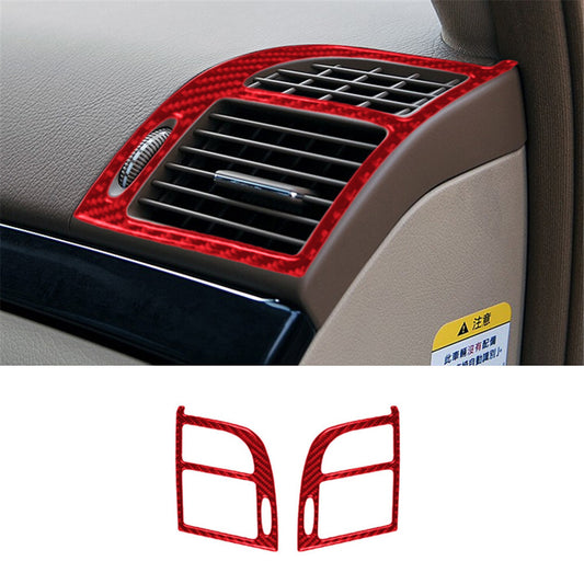 Red Carbon Fiber Side Air Vent Cover Trim for Mercedes-Benz W211 2003-2009