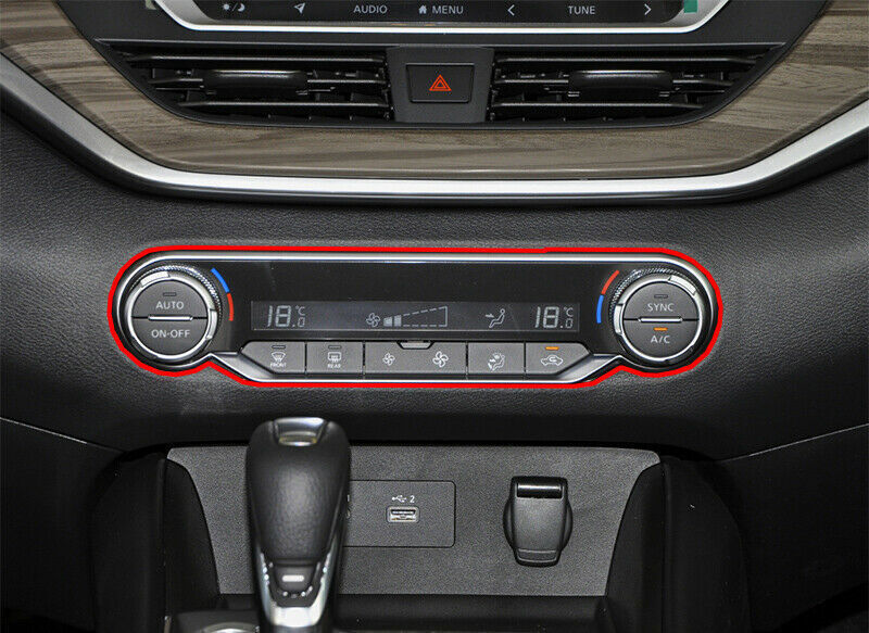 ABS Carbon Fiber Console AC Button Control Frame Trim for Nissan Altima 2019-21